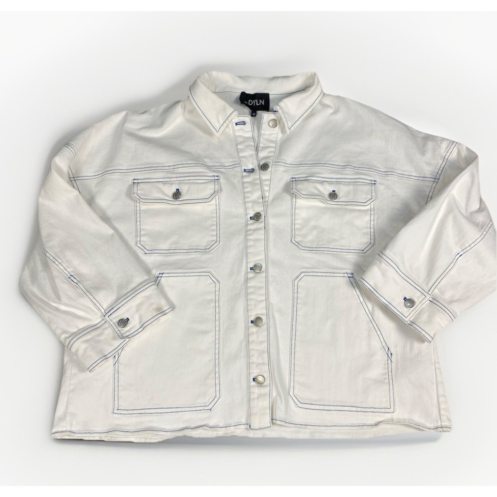 BY.DYLN Cooper Oversize Stretch Denim  Womens Jacket Outerwear SZ M
